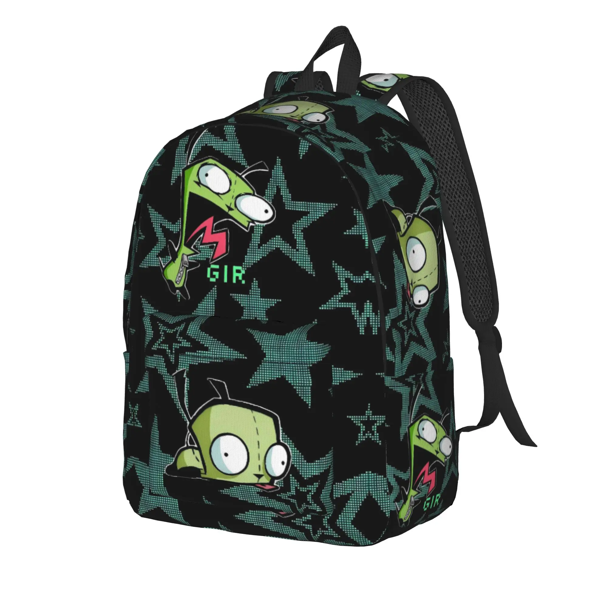 Invaders Zims Cartoon Cute Backpack  Cycling Backpacks Male Kawaii School Bags Colorful Print Rucksack