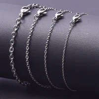 Width 1.2/1.5/2/2.5/3mm Stainless Steel Rolo Chain Cross Necklaces For Women Men Accessories Simple Jewelry On The Neck Necklace - Image 4