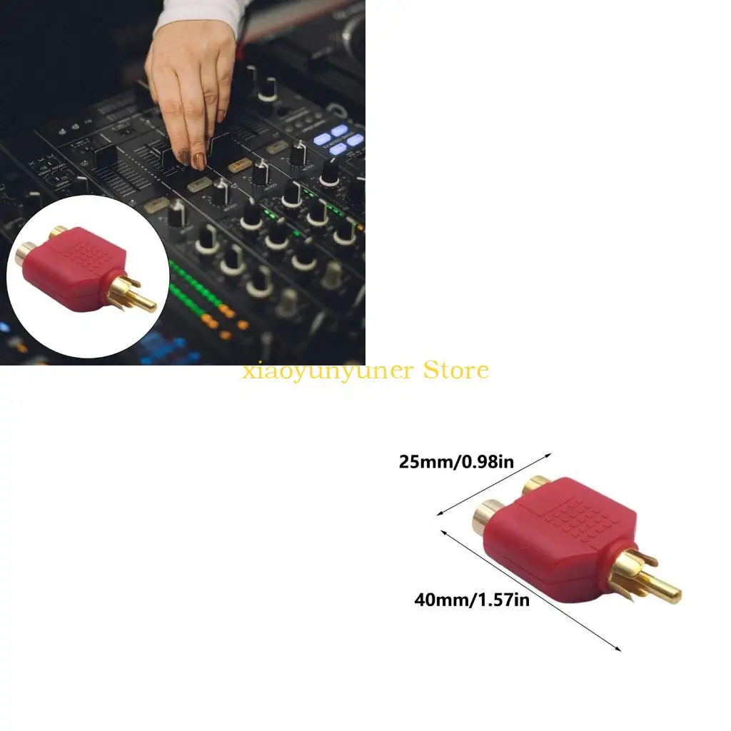 

P9JB Mono Y Splitter Cable Connectors 1 Male to 2 Female Adapter for Flexible Auditory