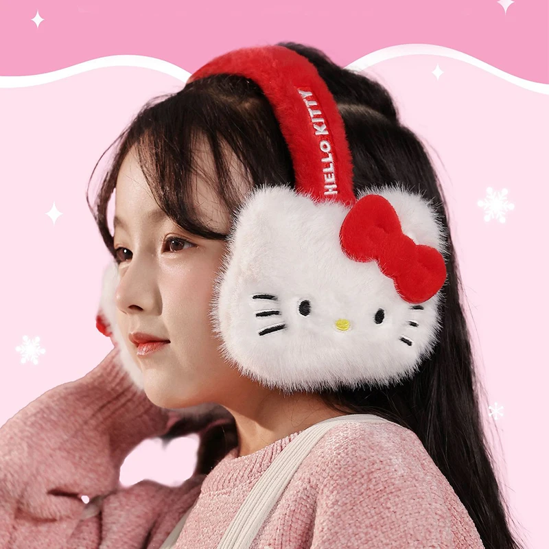 

Miniso Hello Kitty Kuromi Pochacco My Melody Winter Children Earmuffs Kids Cartoon Ear Warmer Kindergarten Girls Headphone Gifts