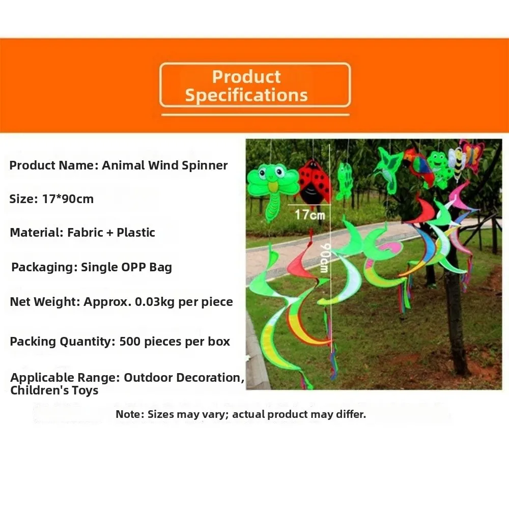 Moulin à vent d'insectes animaux Vintage coloré, tissu suspendu non toxique et diamant en plastique, moulin à vent rotatif