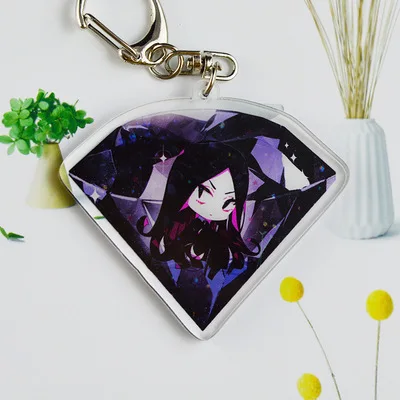 Land of the Lustrous Acrylic Cartoon Anime Pendant Keychains Holder Car Key Chain Key Ring Phone Bag Hanging Gifts 6CM