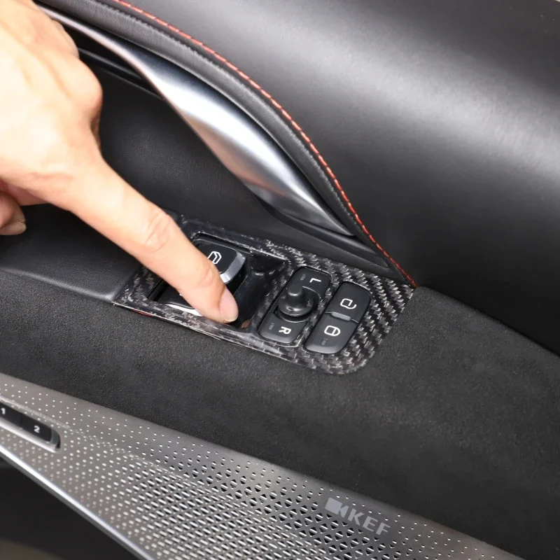 

Car Accessories For Lotus Emira 2021-2023 Real Carbon Fiber Car Dashboard Console Gear Shift Glass Lift Panel Decoration Cover