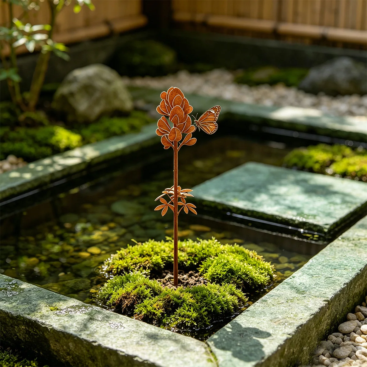 1Pc Wrought Iron Garden Decoration Stake, Outdoor Decoration, Yard Decoration, Suitable for Placing in the Garden, Flower Bed, or Lawn as a Decorative Feature, Also Suitable for Pairing with Moss Micro-Landscapes, Succulent Planters, or Water Features, to Add Depth and Artistic Flair to the Scene, and Is an Ideal Gift for Various Holidays.