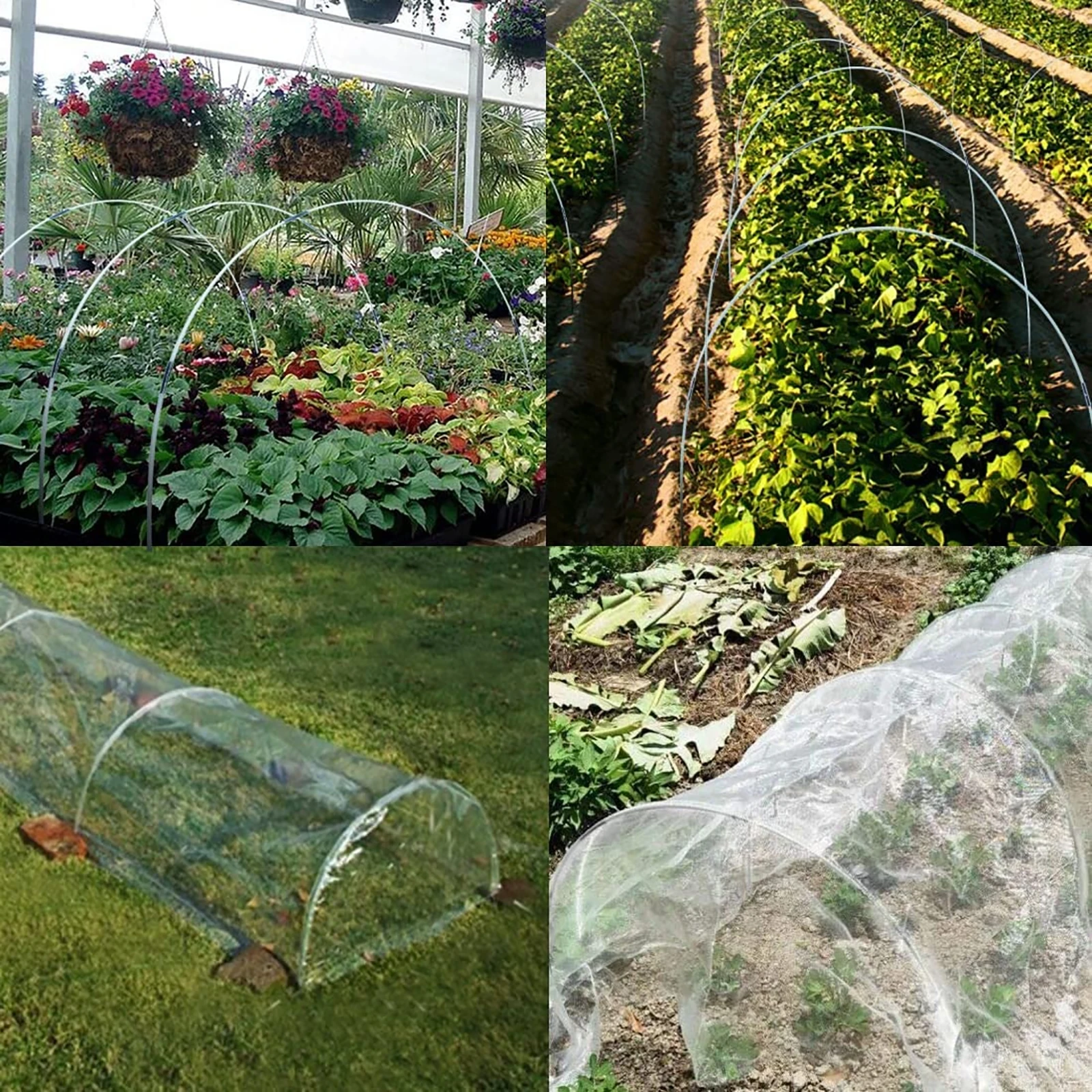 5mm Greenhouse Hoops Set Folding Fiber Rod Set Gardening Greenhouse Seedling Arch Shed Bracket Garden Plant Grow Tunnel Support