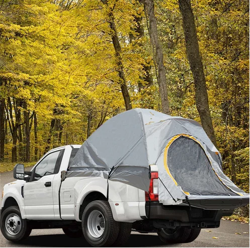 Outdoor Portable Camping Trailer Tent Camping Offroad Trailer Pickup Truck Awning Tent Fold Car Rear Tent