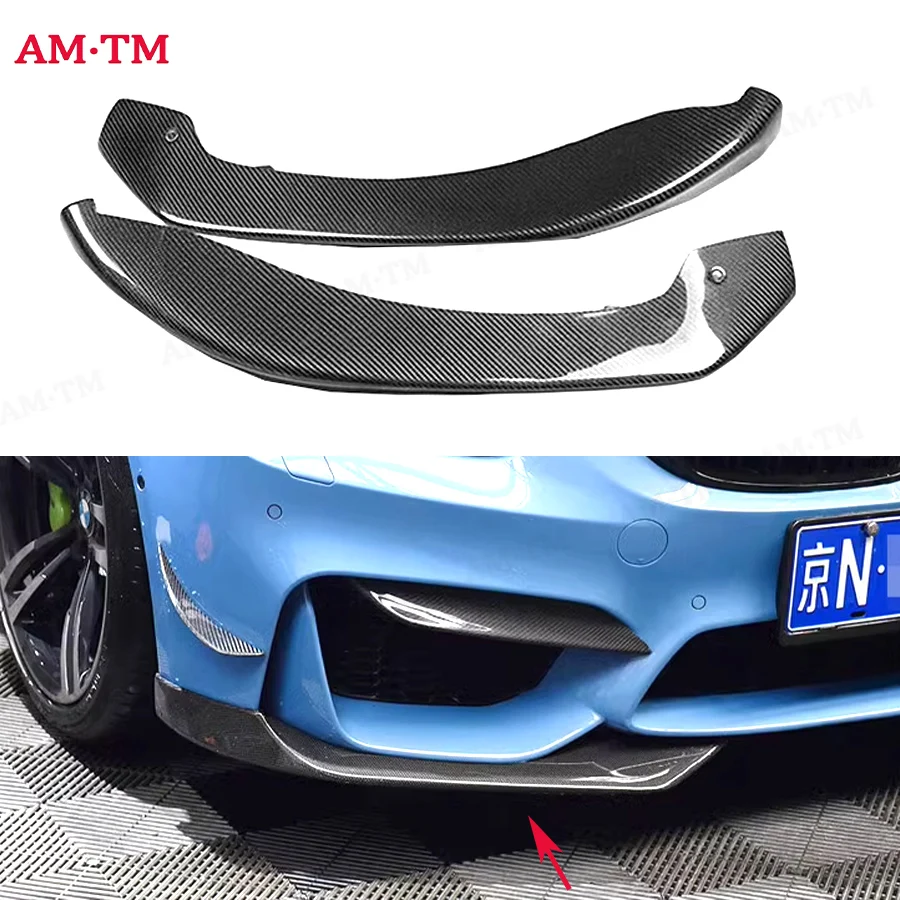 

Для BMW M3 F80 M4 F82 F83 AC Стиль Углеродное волокно Угловая обертка Автомобильный передний бампер Разделитель Угловая накладка Комплект кузова переднего подбородка