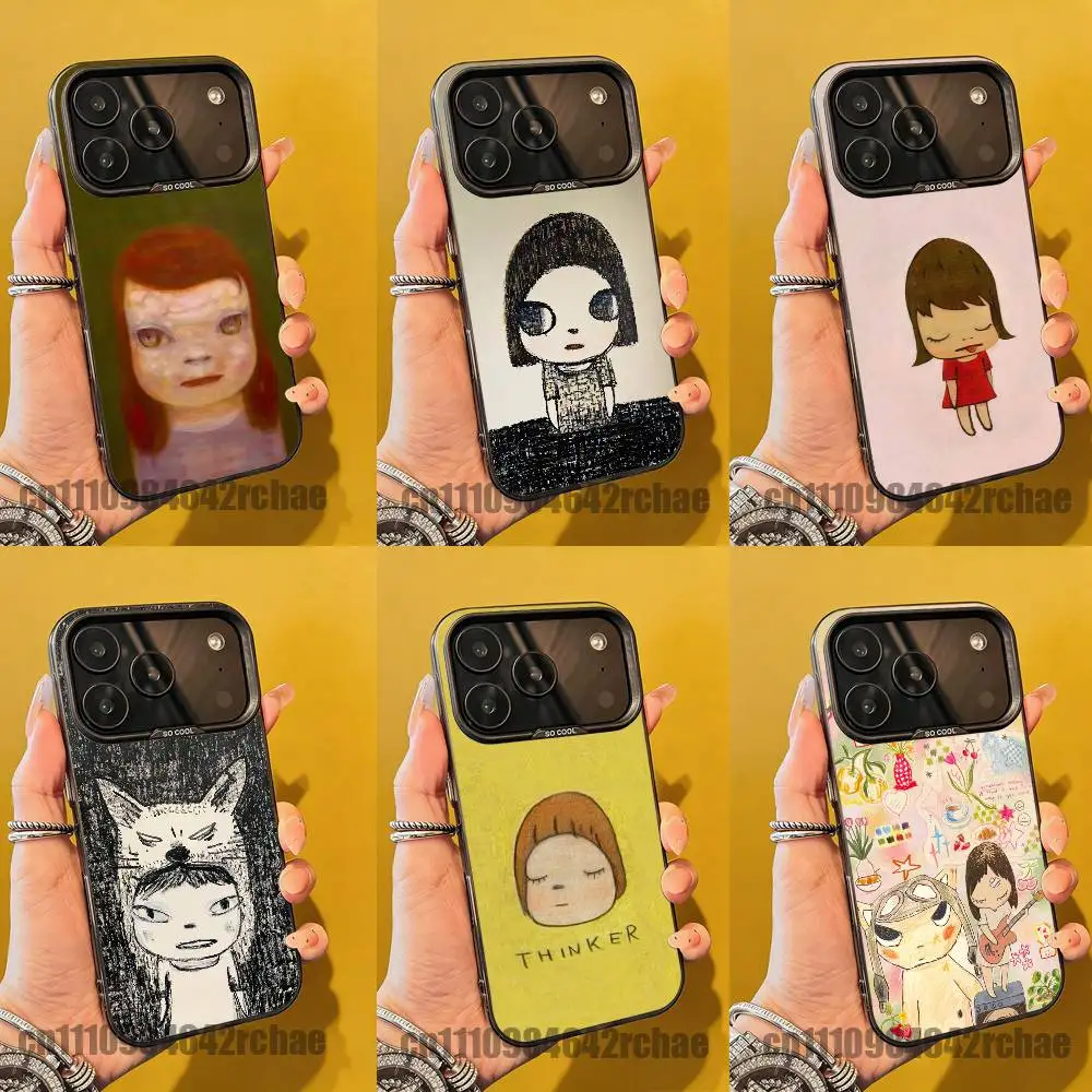 

For Y-Yoshitomo Nara Phone Case iPhone 15,12,11,14,13,16,17,E,Max,Plus,Air,Pro,Mini Shockproof Cover