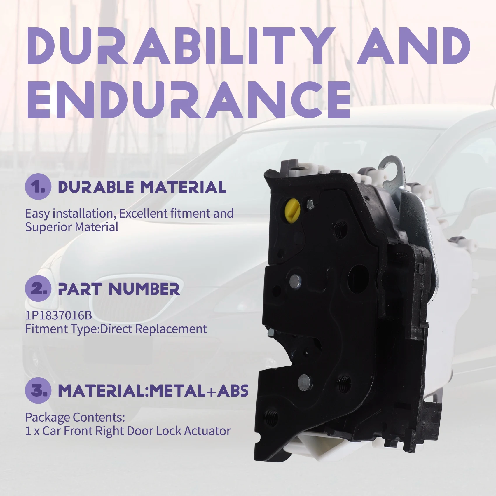 

AB96-для SEAT Leon Mk2 1P 2005-2012 автомобильные аксессуары привод замка передней правой двери 1P1837016B