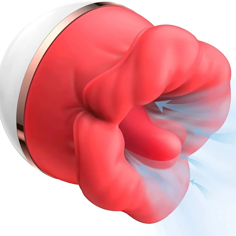 1pc Rose Red Lips Vibrator Vagina Tongue Clitoral Stimulator g-spot Massager Female Masturbator Adult Erotic Products