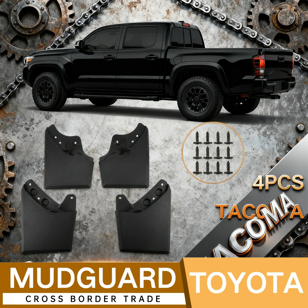 

Брызговики для Toyota Tacoma 2024-2025, автомобильная шина, крыло, кожа, предотвращение царапин, матовое черное автомобильное крыло