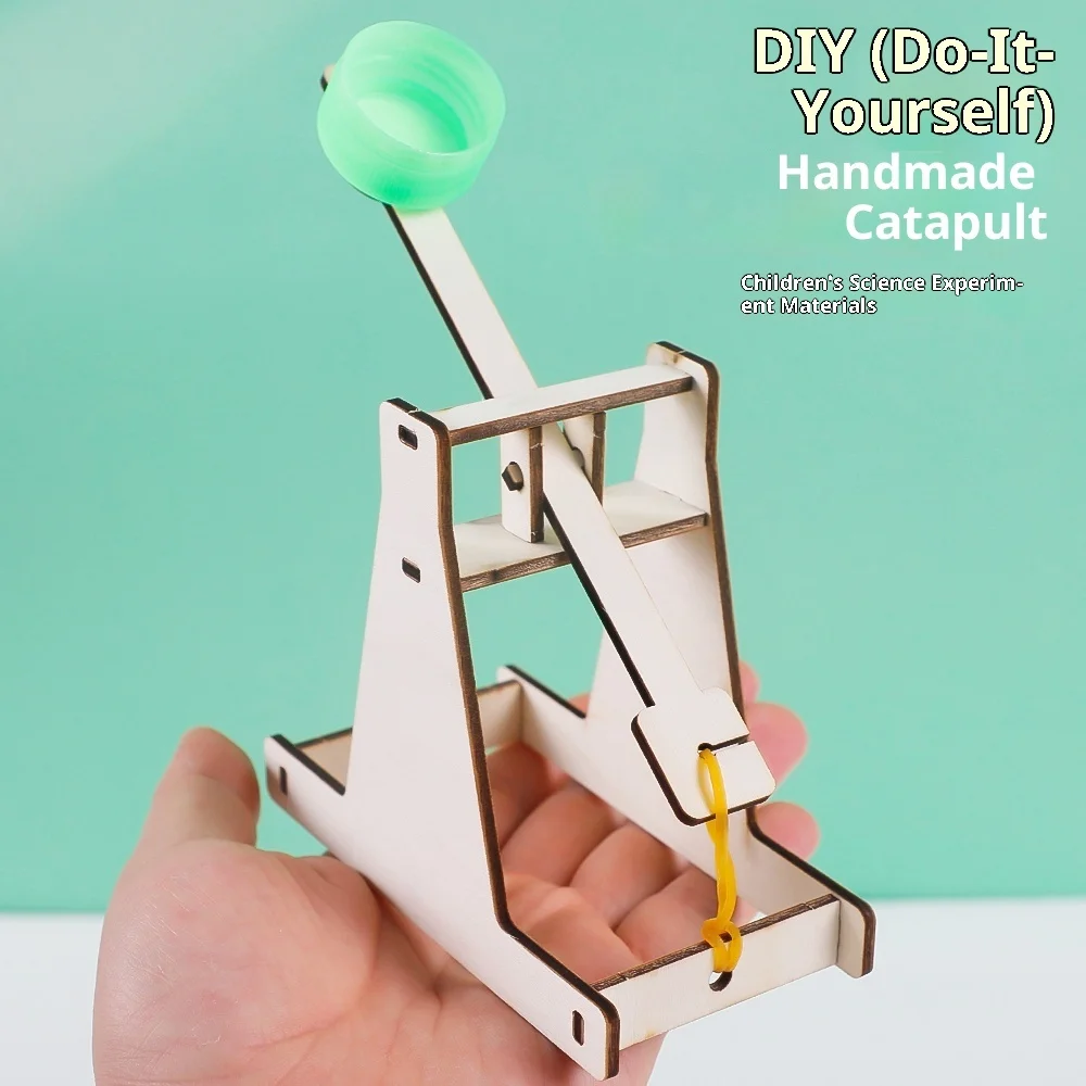 DIY Holz Katapult Modell Kit Pädagogische Wissenschaft Montage Bausteine kinder Puzzle Spielzeug Physik Experiment Spiele