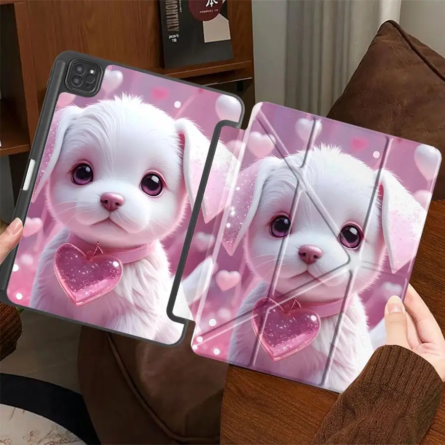 

Чехол-подставка для планшета с милым мультяшным щенком для iPad Mini 6 7 Pro 2025 Pro 11th 10th 9th 8th 7th 12.9inch Air 4 5 M3 M2 M4