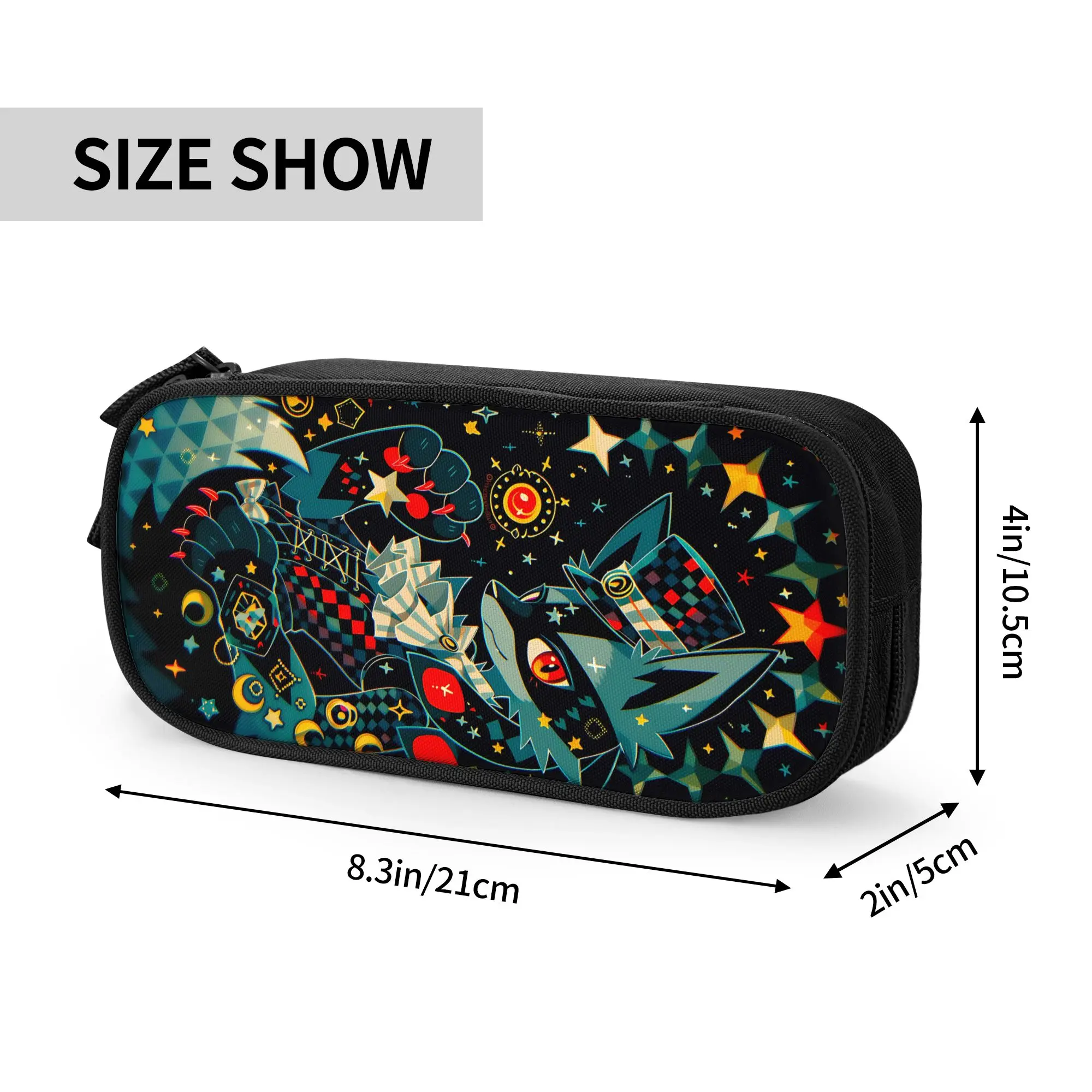 Custom Pokemon Lucario Large Capacity Bags for Child  School Pencil Bag for Boys Gilrs Kids