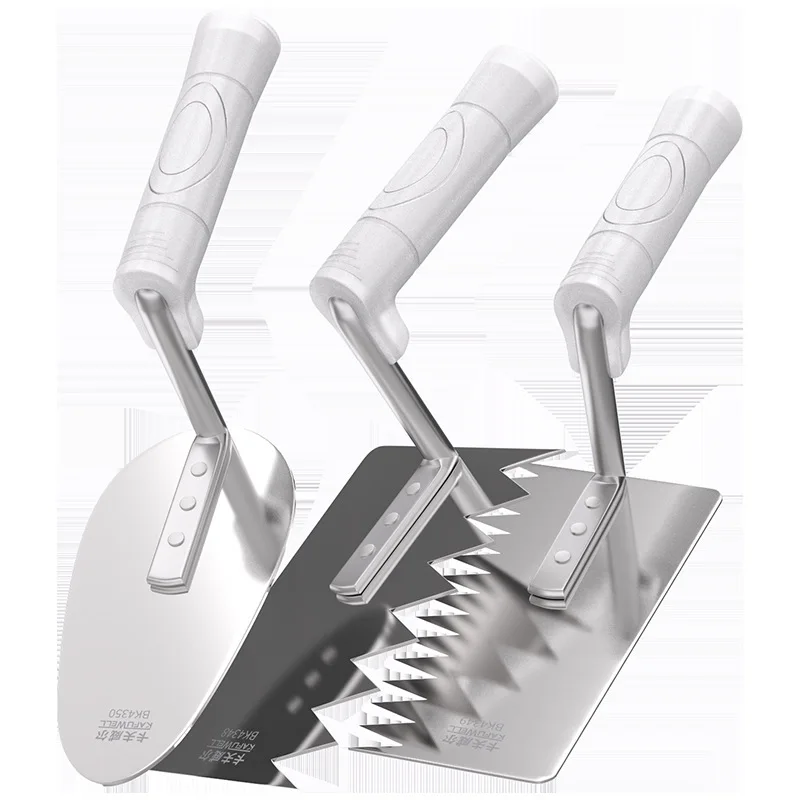 Tooth Trowel Stainlesss Steel Blade Wall Plaster Tiling Floor Tile Shovel Construction Concrete Spatula Tool