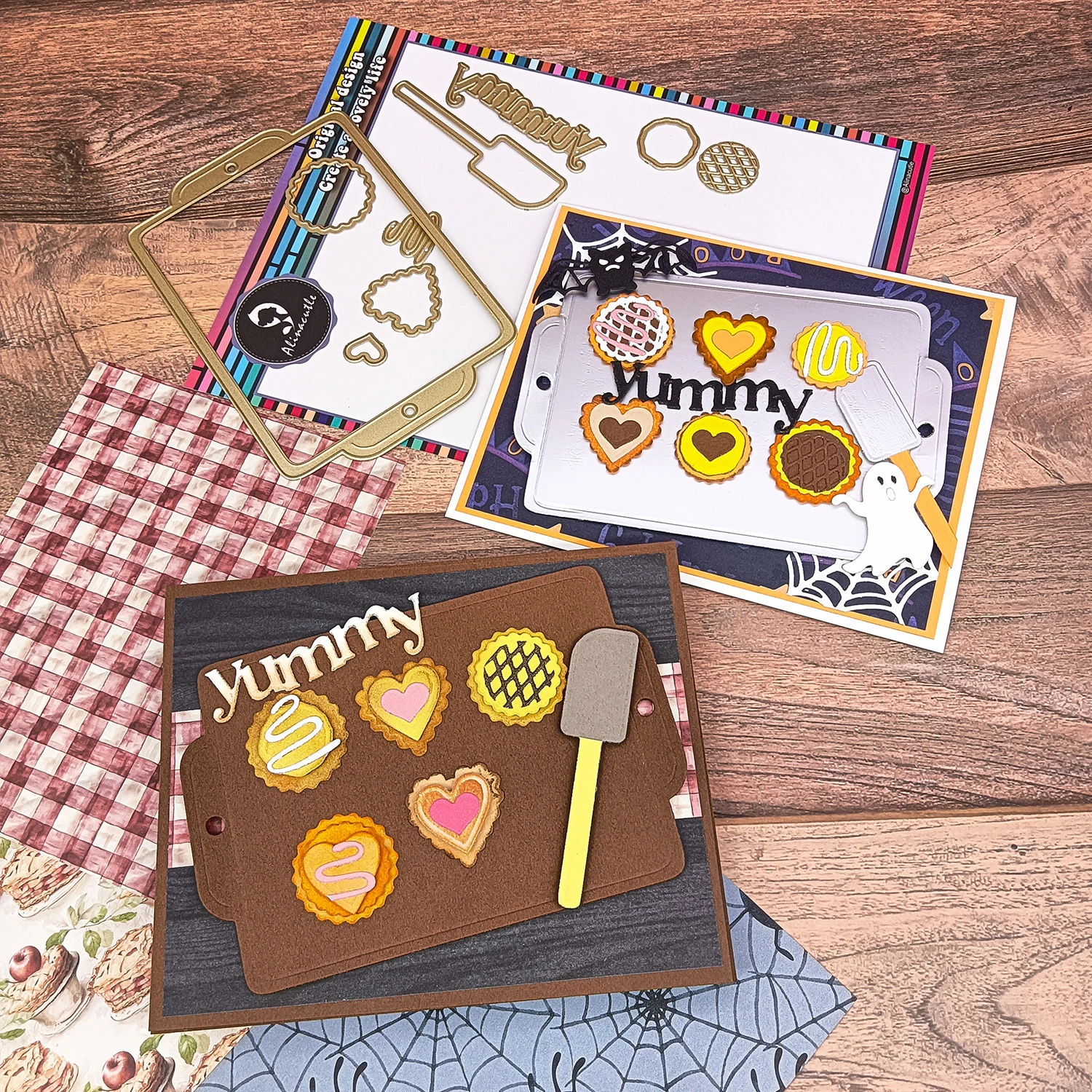 Back-Set, Metall-Stanzformen, gestanzt, goldene Stanzformen für Geschenk, Papier, Handwerk, handgefertigte Kartenherstellung, DIY-Grußkarten, Scrapbooking und Album