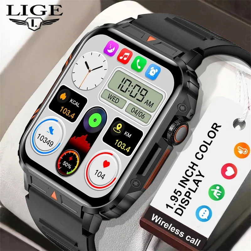 

2024 Watch Outdoor Military Sport Fitness Waterproof Smart Watch Men Women Bluetooth Call Smartwatch For Xiaomi Android IOS