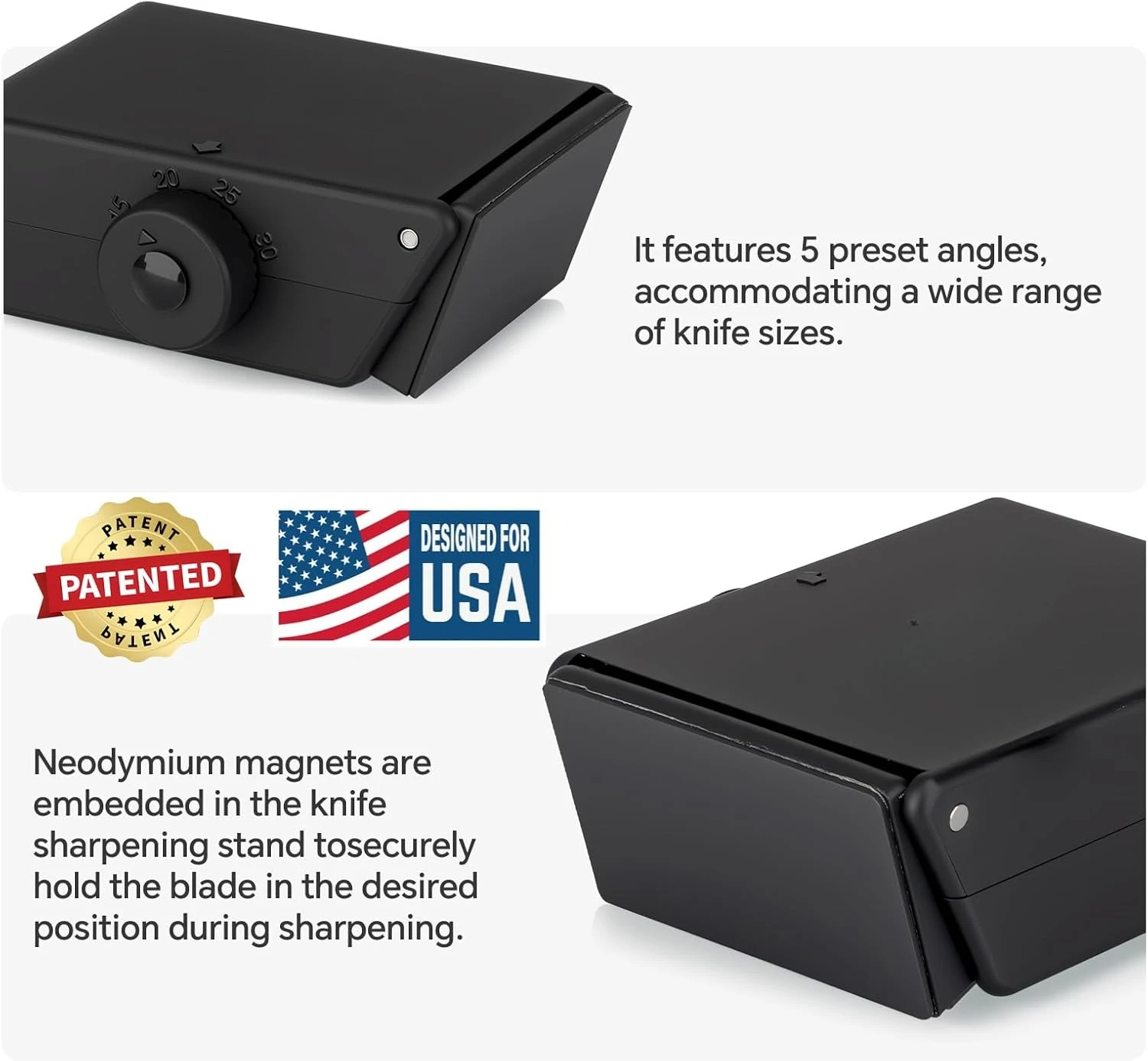 

Rolling Knife Sharpener - Multi-Angle Luxury Sharpening Kit with Extra Replacement Head (Upgraded Model). Ideal Gift for Men,Hot