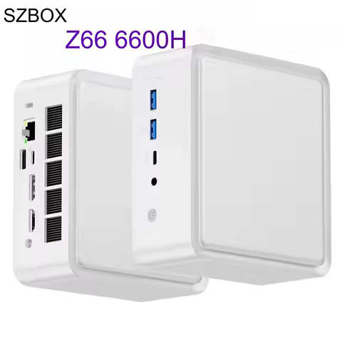 SZBOX Z66 AMD Ryzen 5 6600H Mini PC DDR5 5600MHz M.2 PCIe3.0 Nvme WIFI6 BT5.2 Dual LAN Desktop Gaming Office Computer i7-13620H