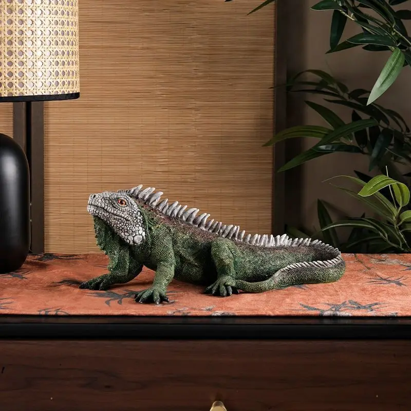 High-End Luxury Modern Wealth-Attracting Lizard Figurine Craft Decor for Entryway TV Stand Desk