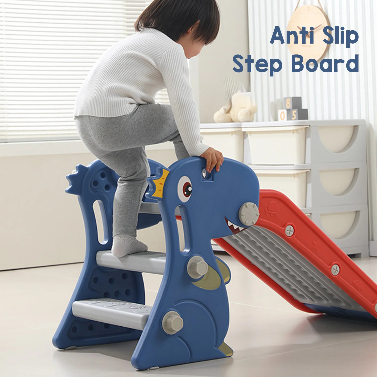 Brinquedos infantis destacáveis slide dinossauro brinquedo doméstico combinação esportes ao ar livre slide brinquedos para crianças com cesta de basquete