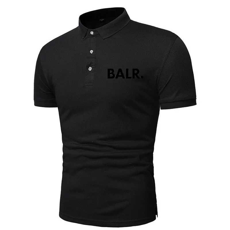 2024 BALR Summer New Men\'s Casual Short-sleeved Polo Shirt Fashion Lapel T-shirt Breathable Men\'s Shirt Fashion Street Clothing