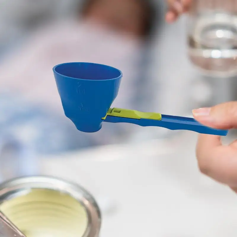 Corong sendok pengukur dengan pegangan lebih panjang sendok bubuk untuk botol air botol air corong sendok sekop tepat