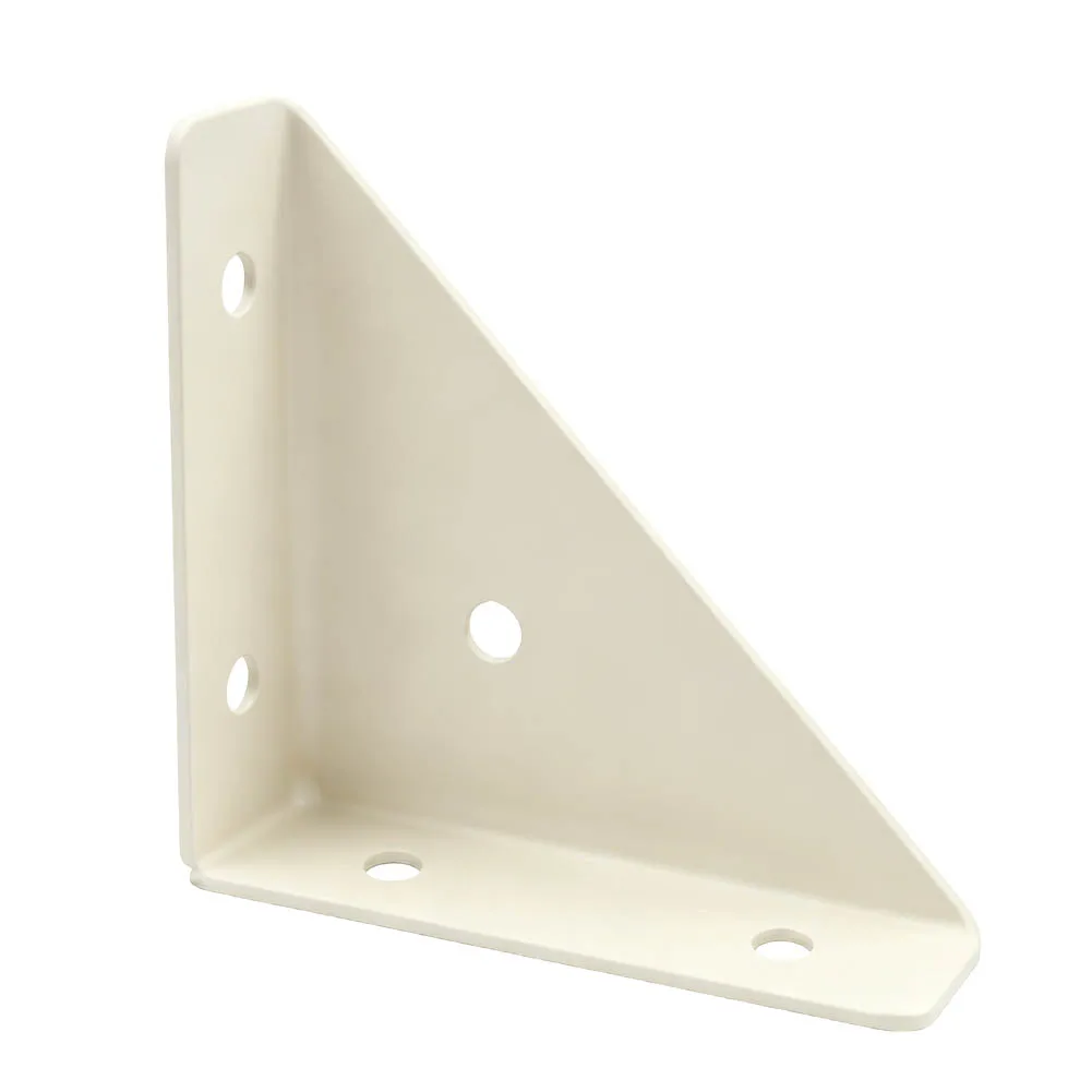 3-Sided Corner Braces 30 Pack Cream White for Bed Frame Table Cabinet Shelf Reinforcement Thickened Cold Rolled Steel Brackets