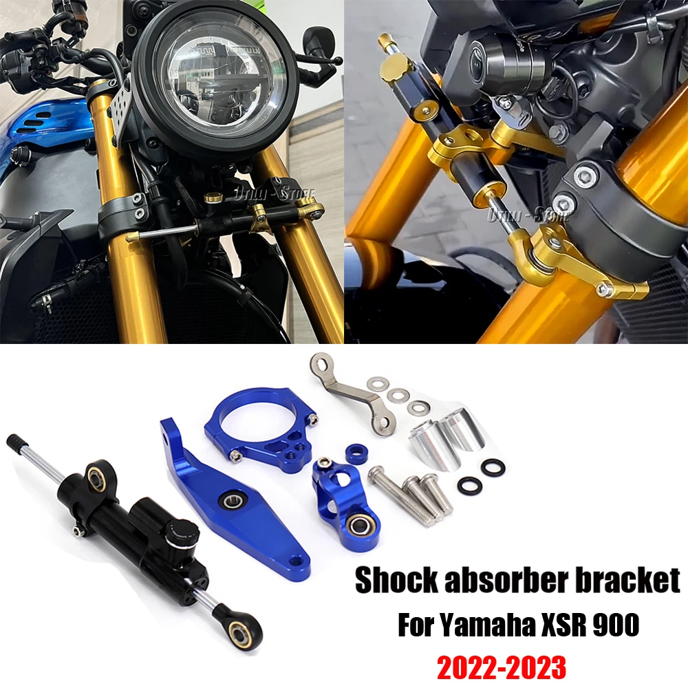 

For YAMAHA XSR 900 XSR900 xsr 900 xsr900 2022 2023 New 5 colors CNC Fiber Carbon Steering Damper Stabilizer Bracket Mounting Kit