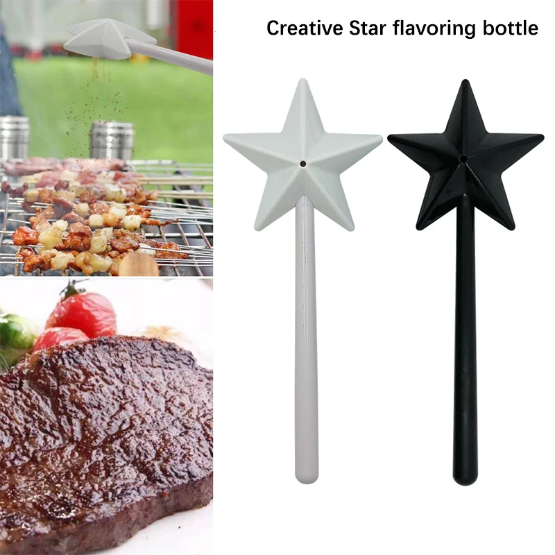 1PCS  Salt Pepper Refillable Magical Star Wand Spice Dispenser Seasoning Shaker Kitchen Dining BBQ Supplies Seasoning Bottle