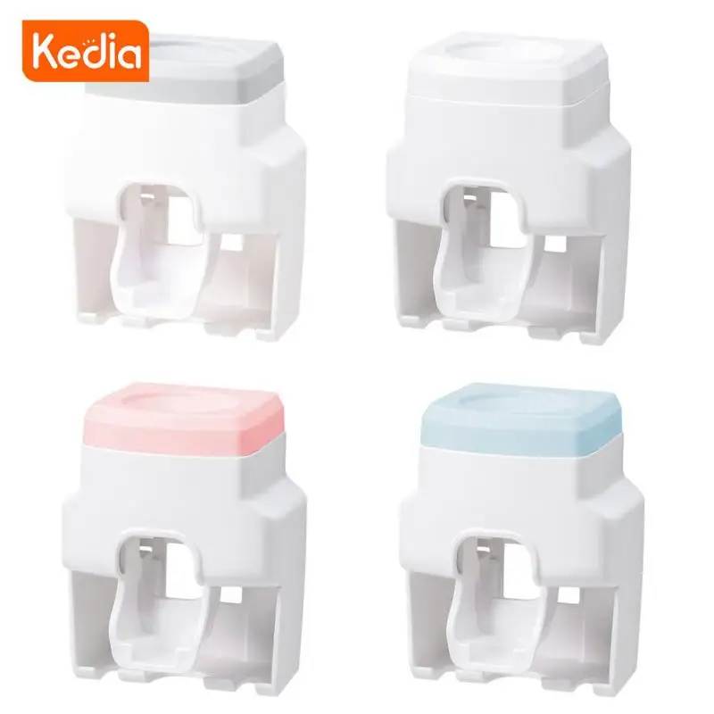 Toothbrush Holder Firmly Portable Punch-free Wall-mounted Moisture-proof Threaded Interface Toothpaste Squeezer Durable