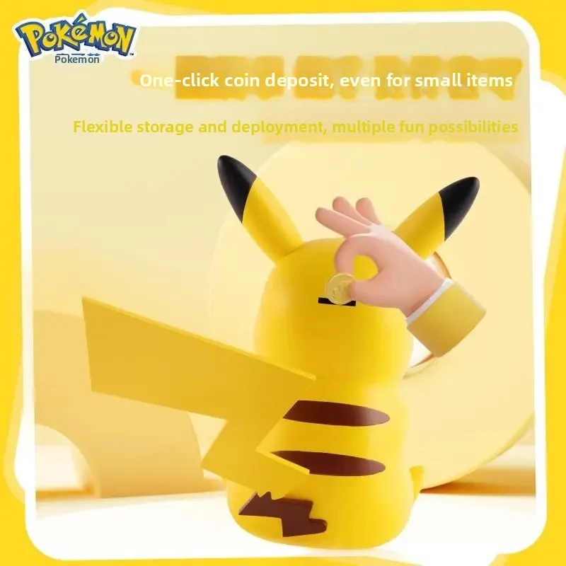 ポケモンピカチュウ貯金箱かわいい座りスタイル貯金箱かわいいアニメ置物家の装飾漫画のおもちゃ誕生日プレゼント子供のための