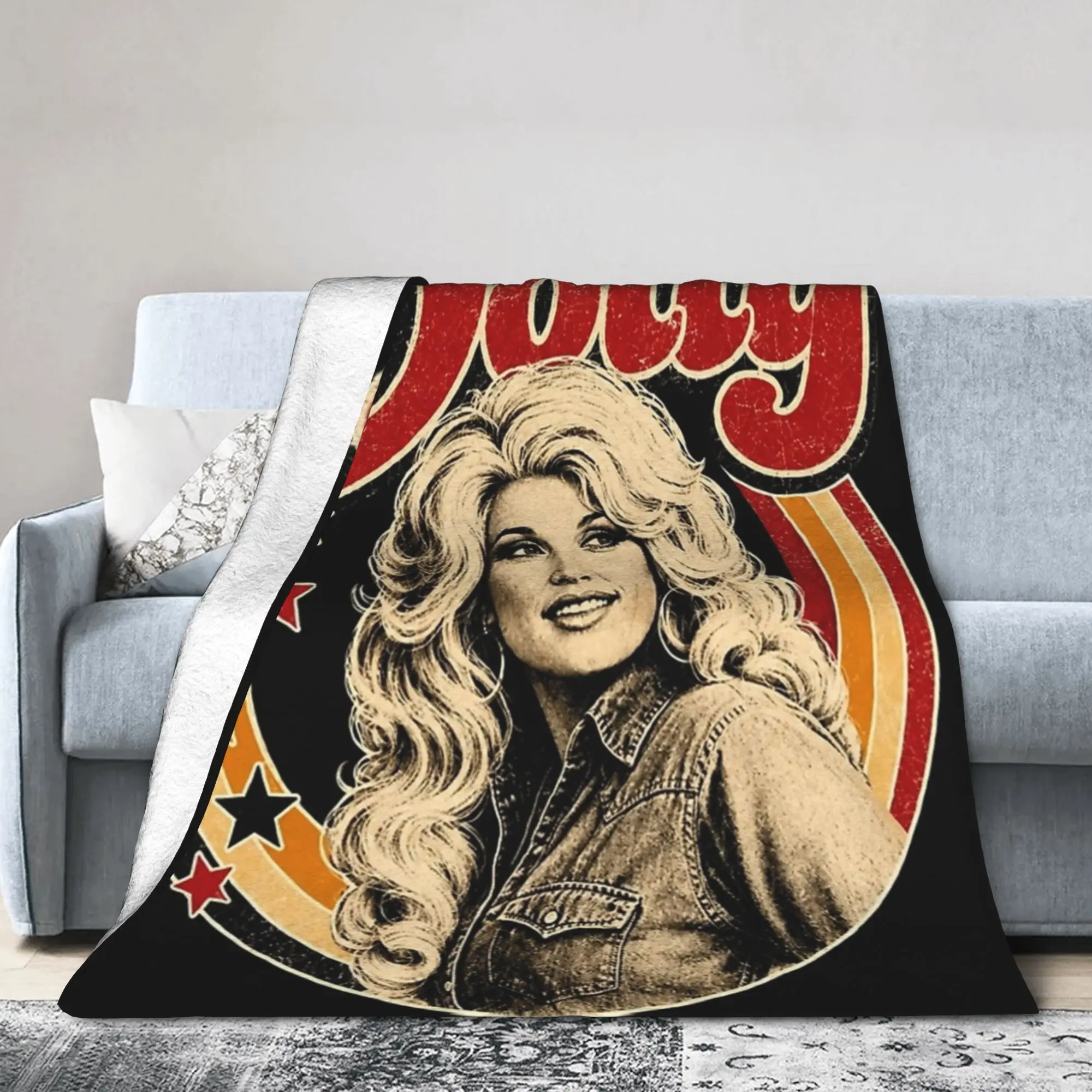 Dolly Parton Memorial RIP Fleece Throw Blanket  Blanket for Bedding Couch Lightweight Thin Bedroom Quilt