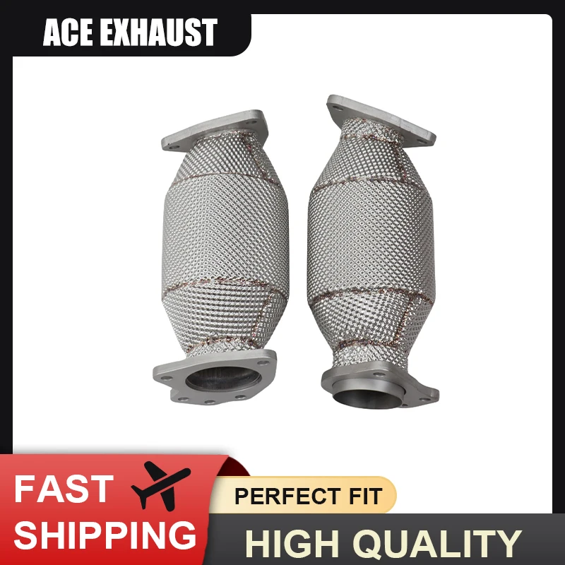 

ACE Free Flow Downpipe for Corvette C8 6.2L Exhaust Pipe with Heat Shield High Quality Exhaust Systems Lossless Installation