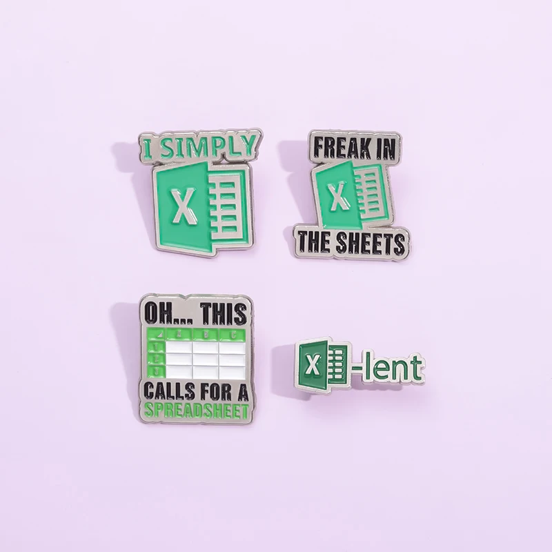 Freak In The Sheets Excel Spreadshee Enamel Pin Funny Cartoon Clothes Backpack Decorative Lapel Badge Gift for Clerk Friends