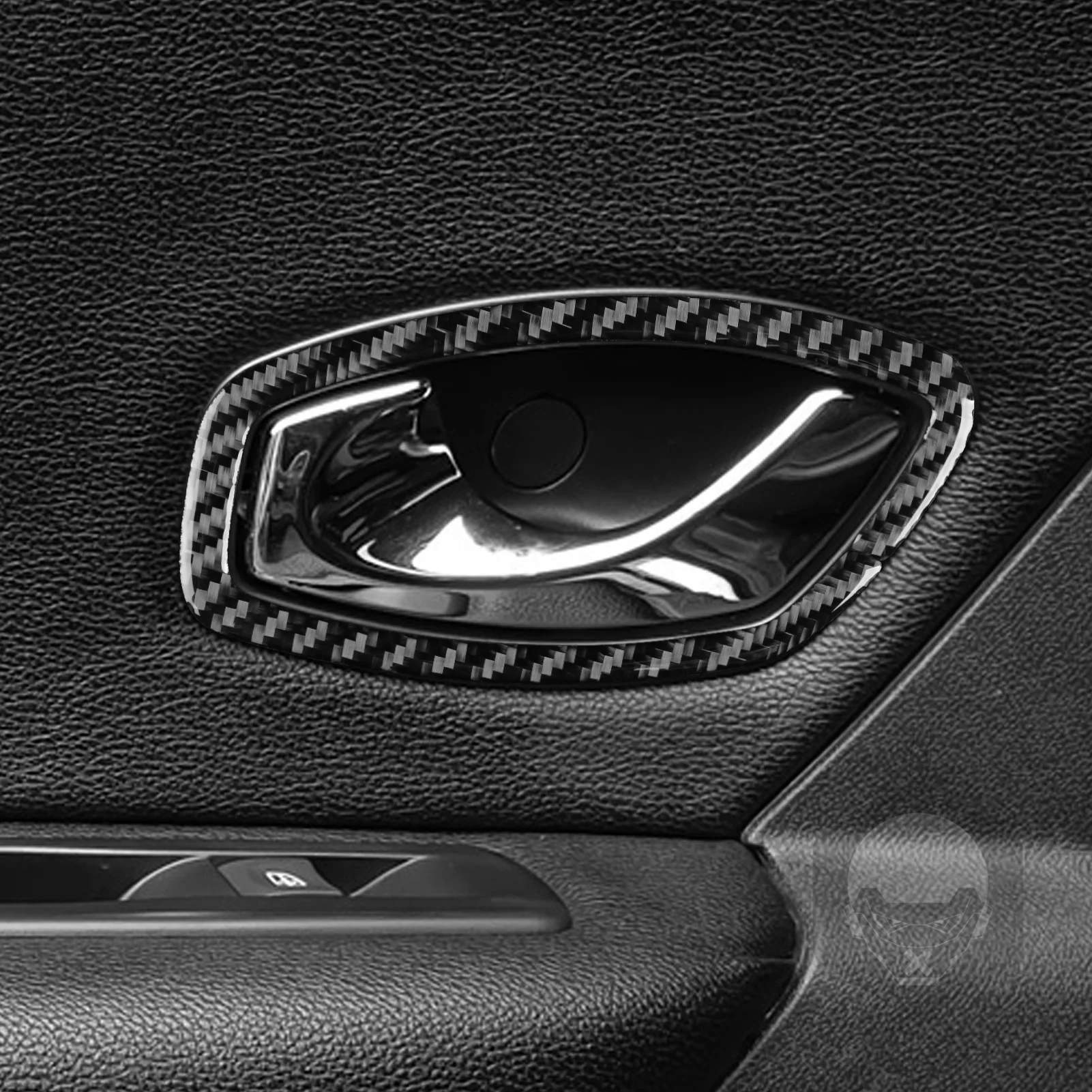 For Renault Megane III Fluence 2009-2017 Carbon Fiber Inner Door Handle Switch Frame Panel Trim Cover Car Accessories Sticker