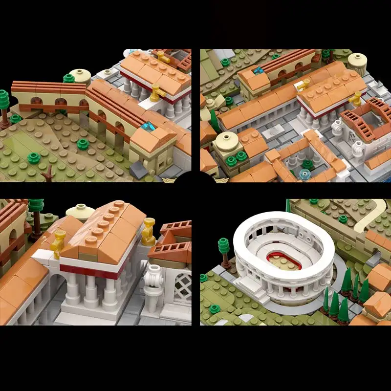 Moc Beroemde Stad Landschapsarchitectuur Vesuvius & Pompeii Modulaire Opbouw Model Technologie Bakstenen Model Kinderspeelgoed Kerstcadeaus