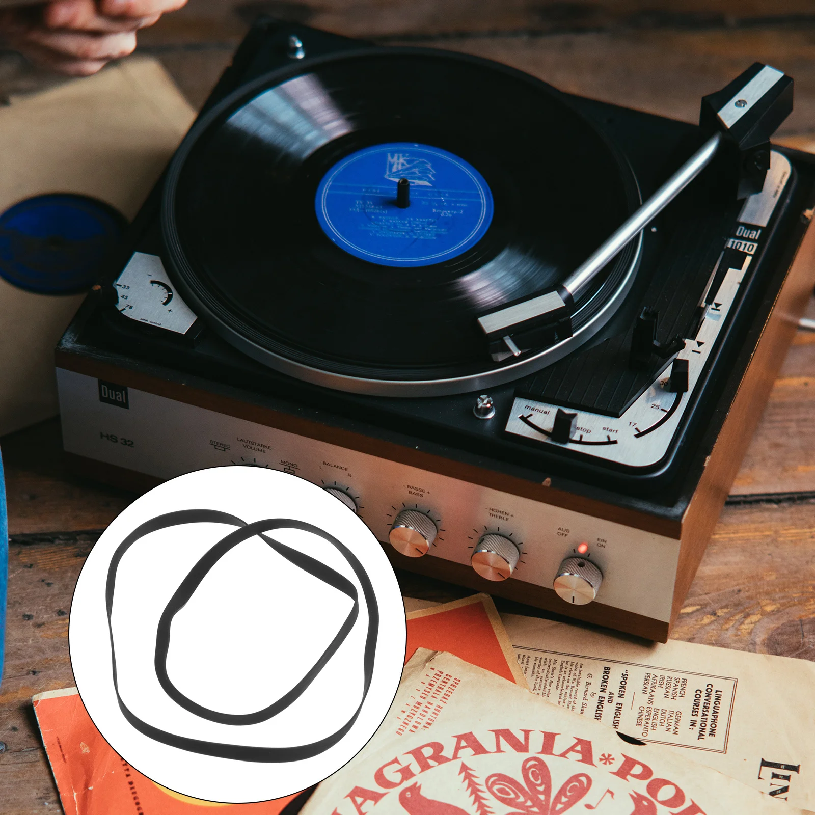 

Black Rubber Cassette Belts For Record Player Replacement Drive Belt Compatible With Tape Recorder Deck Repair