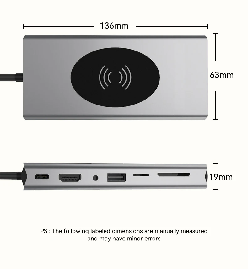 15 IN 1 USB C HUB Dock Station HUB USB 3.0 Type C To HDMI-compatible USB Splitter Adapter for Macbook Pro Air Laptop PC