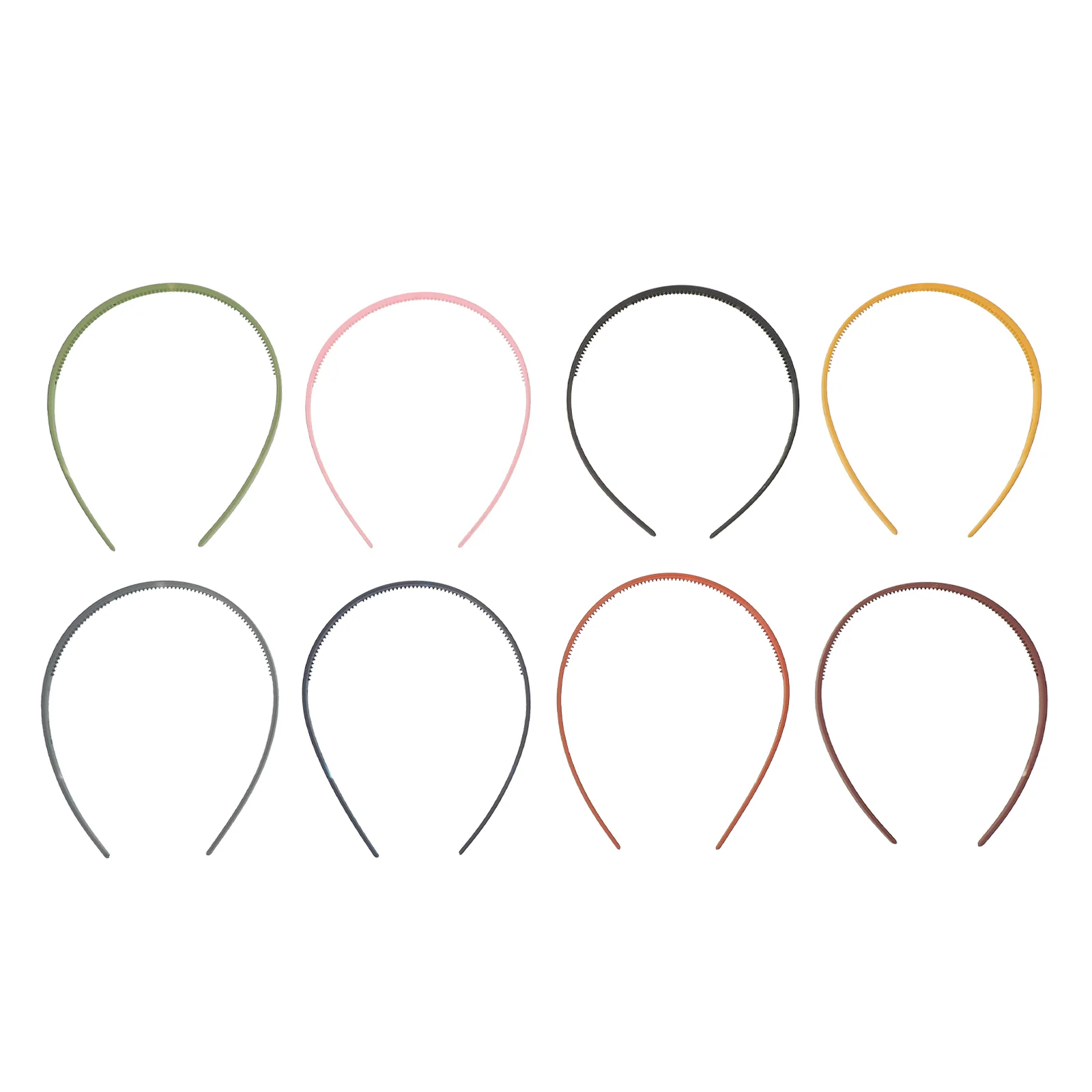 8 Pcs Frosted Toothed Headband Textured Acrylic Lightweight Comfortable Daily Wear Face Washing Makeup Universal Size