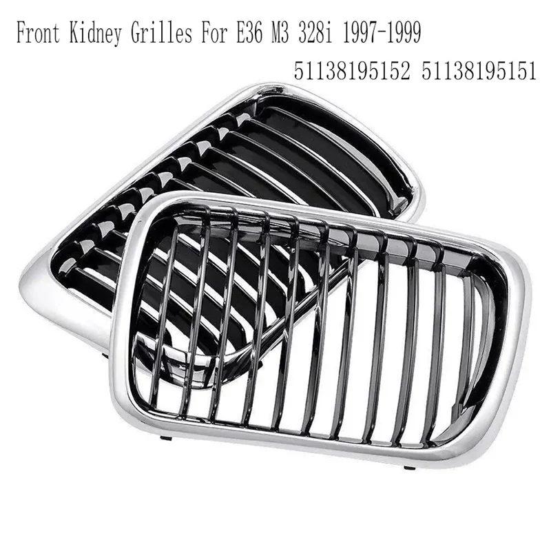 شبكات الكلى الأمامية A20K شبكات السباق شبكات الكلى لسيارات BMW E36 51138195151 51138195152 لشبكات الكلى من سلسلة BMW 3 #4