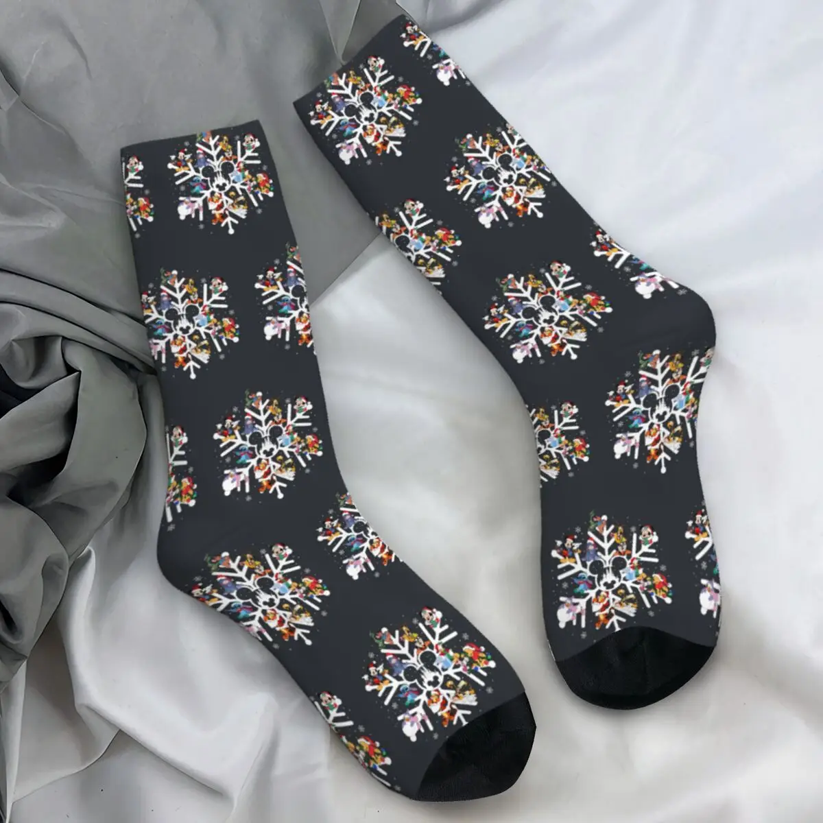 TureMouse-Chaussettes de Noël coordonnantes pour hommes, Chaussettes douces, Chaussettes de course personnalisées, Bas de sport, Mode, Automne