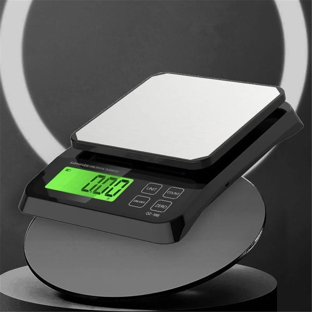 

IP67 Waterproof Kitchen Digital Scale Rechargeable 5kg/0.1g 10kg/1g With Counting Tare Function & Hidden Hook