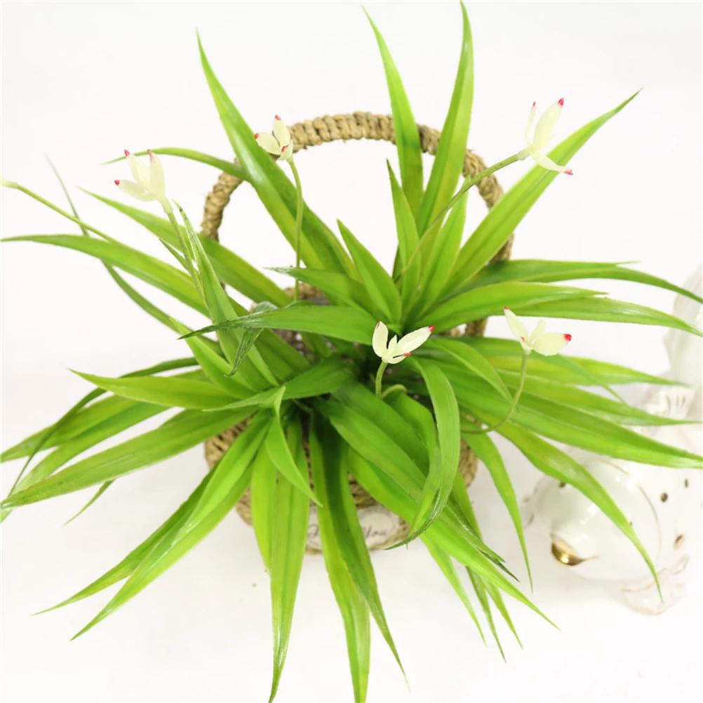 

Artificial Cymbidium Leaf Plants Vibrant Green Flowers Vase Decor Tropical Party Wedding chid Foliage Indoor Outdoor