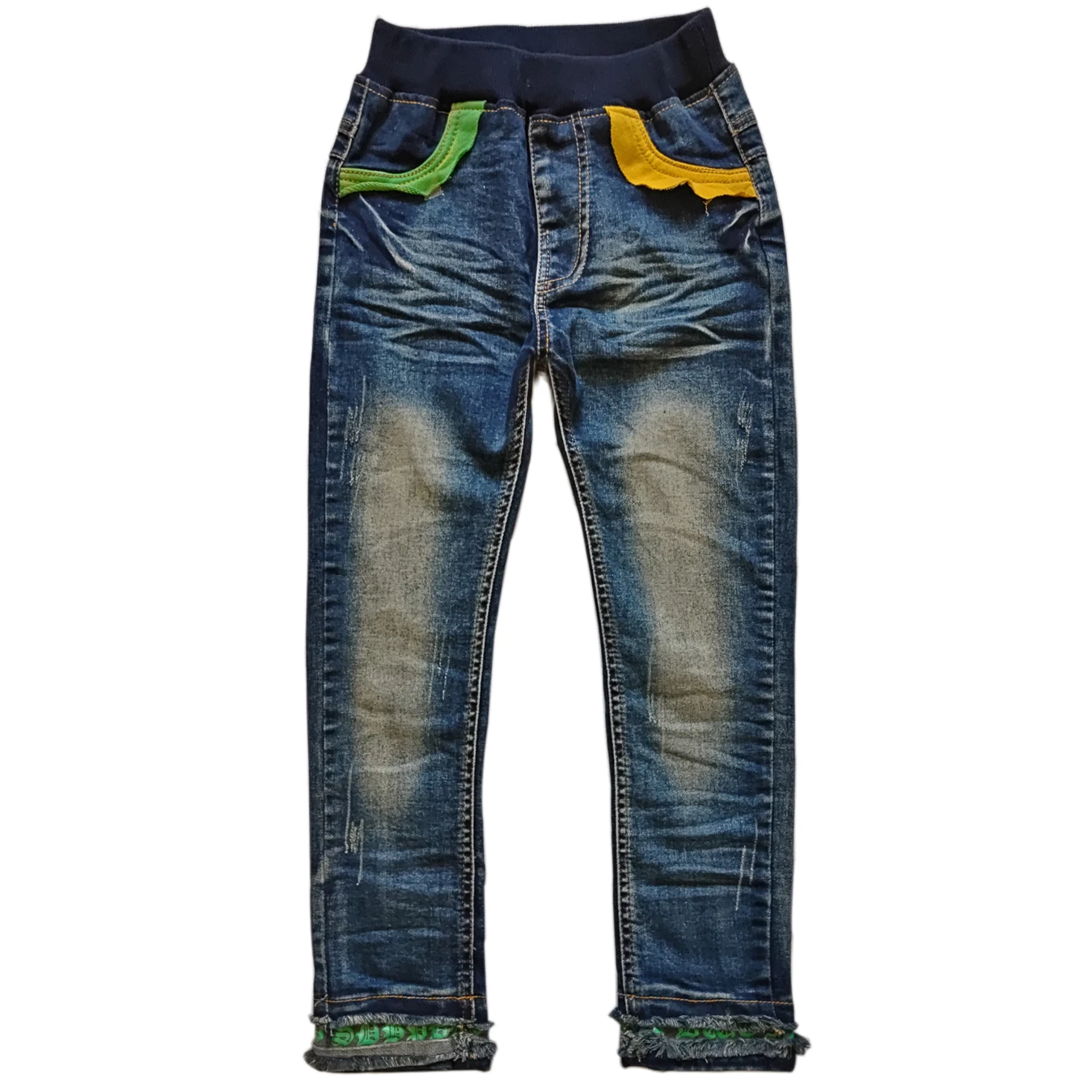 

5064 6-7 YEARS Kids Boys' jeans Denim Trousers Elastic Waist Kids' Pants kids jeans