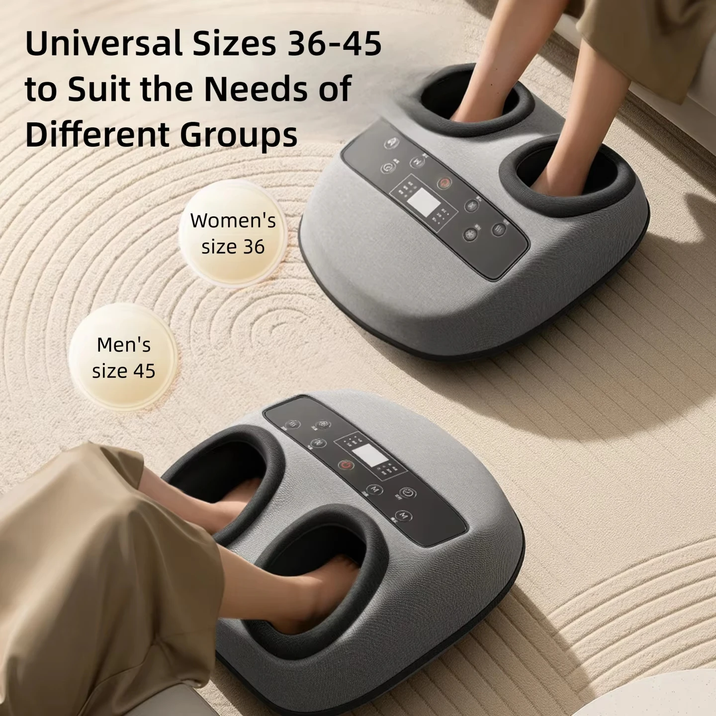 Electric Foot Massage Machine Deep Kneading with Compression for Muscle Relief Multi-Level Settings Home Use Foot Massager