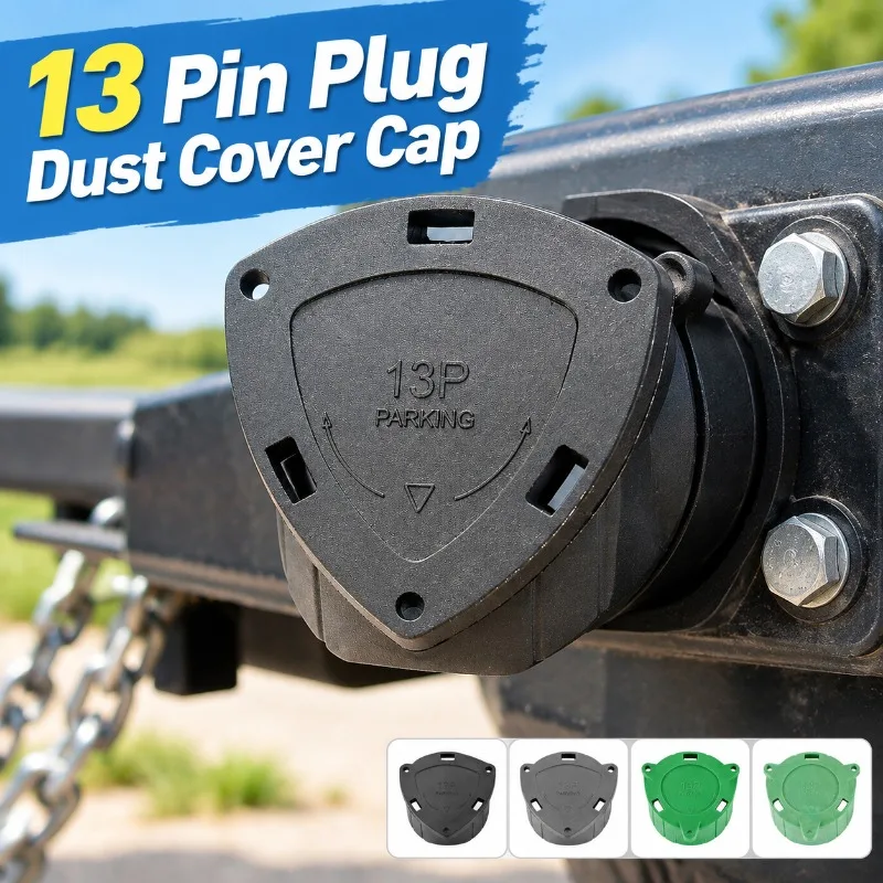 European Standard 13 Pin Plug Dust Shield Protective Cap Connector Guard Anti Debris Sleeve for Trailer Electrical Wiring