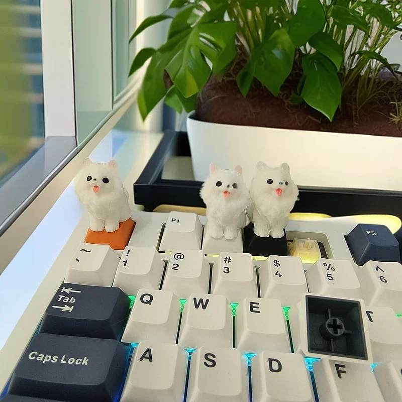 แมวน่ารักสุนัข Custom Keycap Artisan Key Caps MX สวิทช์เรซิ่น Keycaps สําหรับแป้นพิมพ์หมวก PC ของเล่นเครื่องประดับวันหยุดของขวัญ