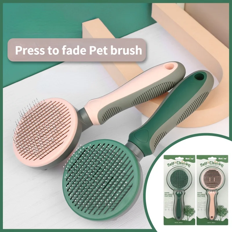 New Pet Dog Cat Comb Hair Brush Cat Floating Hair Removal Comb One-key Automatic Hair Fading Comb Dog Comb Pets Acessorios