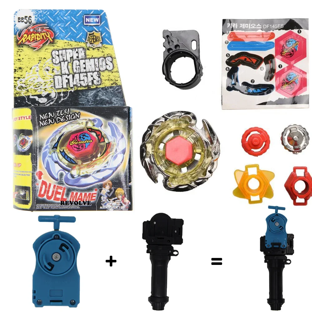 

belial B-X TOUPIE BURST BEYBLADE EVIL GEMIOS DF145FS BB-56 METAL FIGHT GENUINE with grip +blue pull line